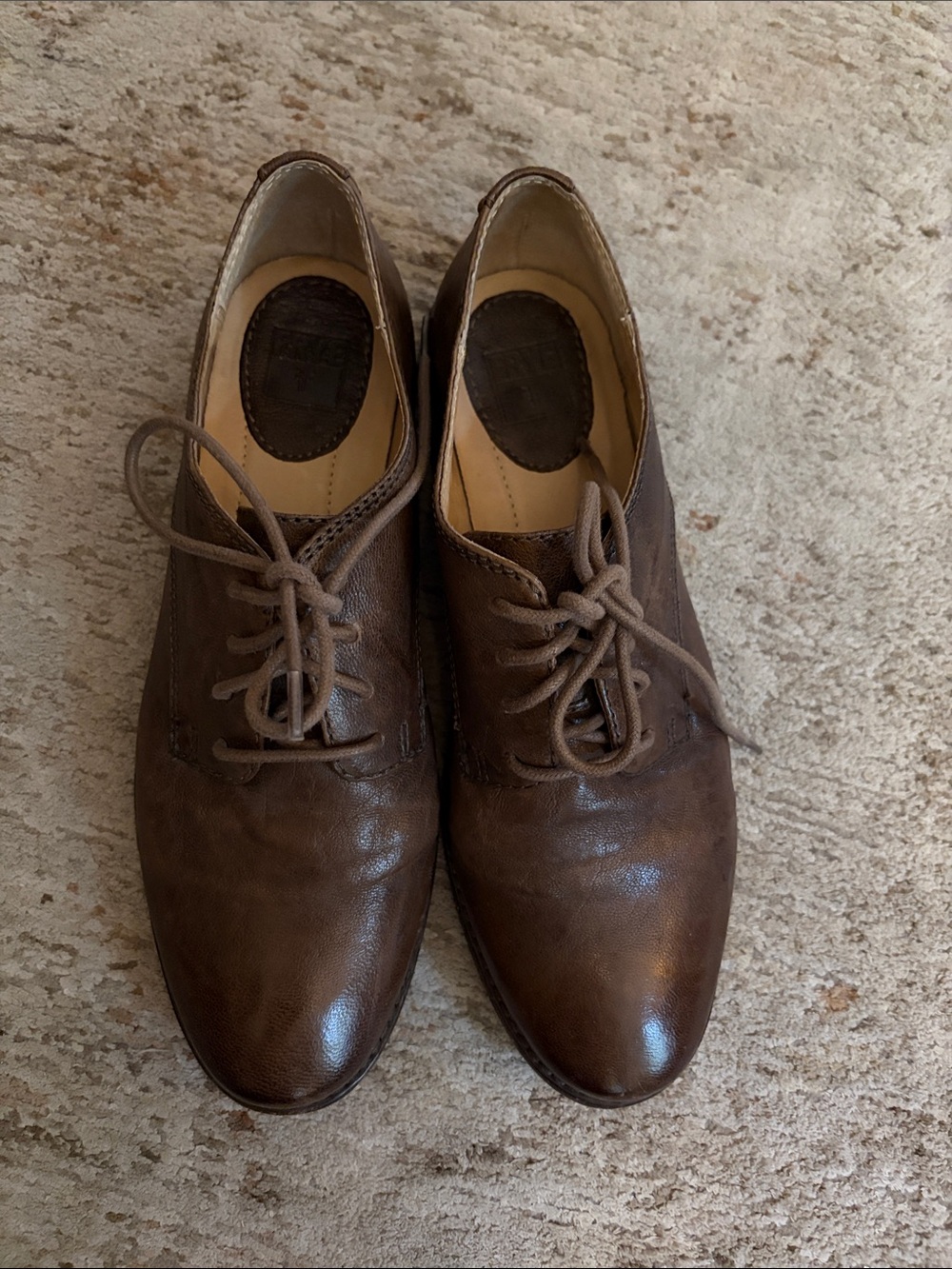 Frye Women's Brown Leather Lace-Up leather shoes